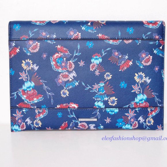 NWT Rebecca Minkoff Christy Flora Leo Leather Clutch - Picture 2 of 12